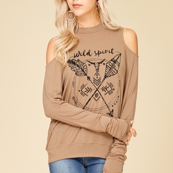 CRESCENT Cold Shoulder Tee NWT - Picture 4 of 6